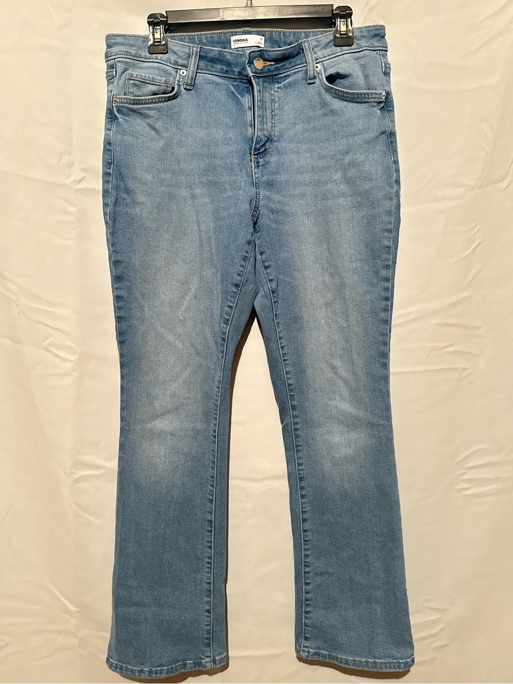 SONOMA Women’s Size 12 - Straight Jeans Light Blue Denim Cotton